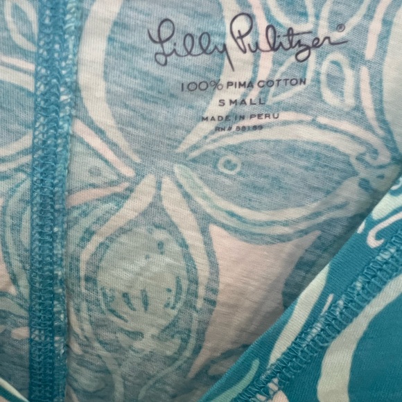 Lilly Pulitzer Fish Cotton Short Sleeve Dress Blue/White Small - Picture 2 of 6